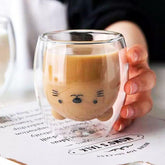 Cute Animals Double Glass Mug
