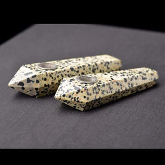 Dalmatian Stone Crystal Pipe