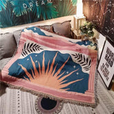 Abstract Sunrise Throw Blanket