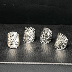 Ancient Goddess Plated Ring Set 4pcs