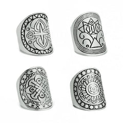 Ancient Goddess Plated Ring Set 4pcs