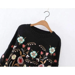 Embroidered Knit Sweater