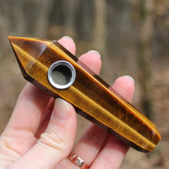 Tigers Eye Crystal Pipe