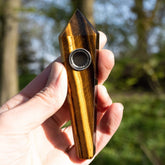 Tigers Eye Crystal Pipe
