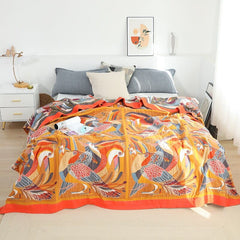 Toucan Bird Cotton Bedspread
