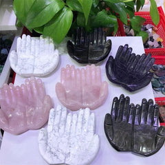 "Open To Receive" Hands Crystal Carving