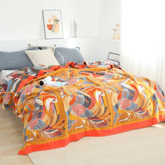 Toucan Bird Cotton Bedspread