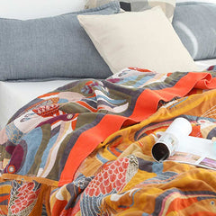 Toucan Bird Cotton Bedspread