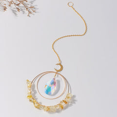 Crystal Chips Moon Suncatcher