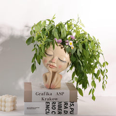 Thoughtful Lady Planter