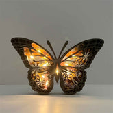Wooden Butterfly Carving with LED Lights