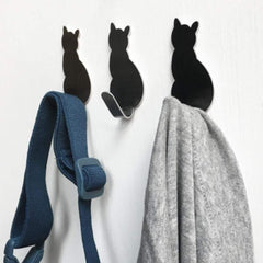 2-Piece Self-Adhesive Kitty Wall Hooks