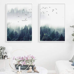 3 Piece Nordic Forest Landscape Wall Art