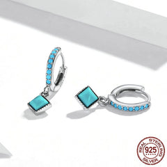 925 Sterling Silver Turquoise Pendant Earrings