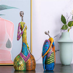 Abstract Colorful Woman Sculpture Figurine