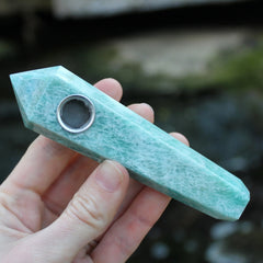 Amazonite Crystal Pipe