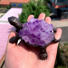 Amethyst Cluster Turtle