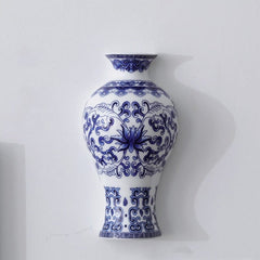 Antique Blue Wall Hanging Vase