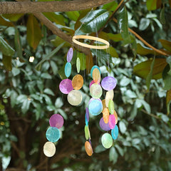 Colorful Capiz Shells Wind Chimes