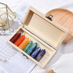 Colorful Natural Crystal Wands Gift Box 8pcs