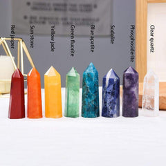 Colorful Natural Crystal Wands Gift Box 8pcs