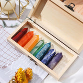 Colorful Natural Crystal Wands Gift Box 8pcs