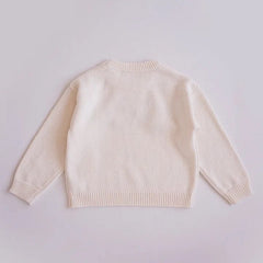 Embroidered Floral Girls Sweater