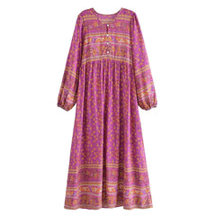 Alice Long Sleeve Boho Maxi Dress