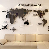 3D World Map Wall Stickers