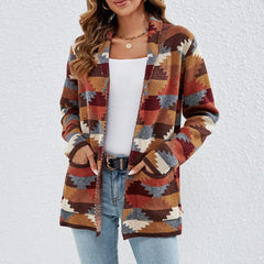 Esther Aztec Print Knitted Cardigan