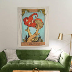 The Lovers Tarot Card Tapestry