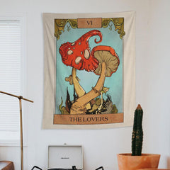 The Lovers Tarot Card Tapestry