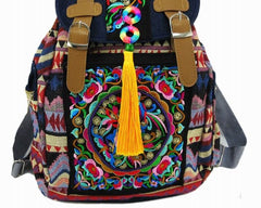 Tribal Embroidered Boho Backpack