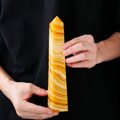 Yellow Calcite Crystal Point