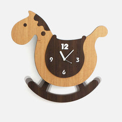 Wooden rocking horse Wall Clock