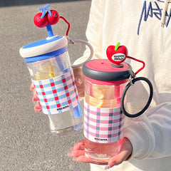 fruit-patterned water bottle
