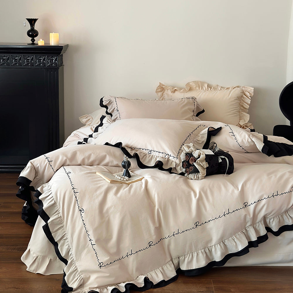Vintage Embroidered Autumn/Winter Lace Cotton Duvet Cover