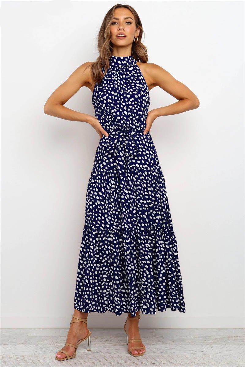Boho Long A-Line Off Shoulder Elegant Sash Maxi Dress Women