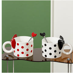 Bowknot Polka Dot Ceramic Mug