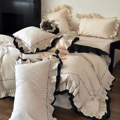Vintage Embroidered Autumn/Winter Lace Cotton Duvet Cover