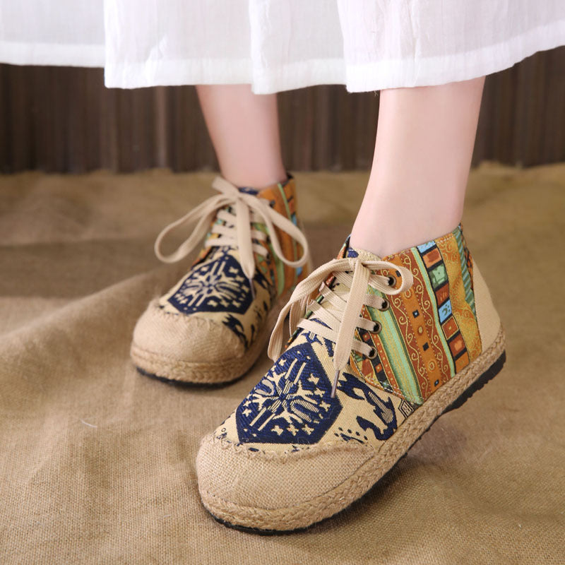 Vintage Hemp Ankle Shoes