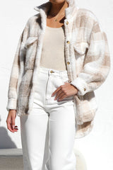 Mabel Plaid Teddy Jacket