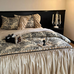 French Vintage Romantic Lace Cotton Duvet Cover