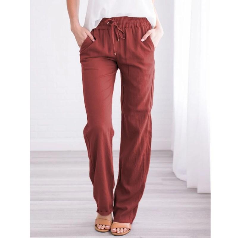 WomenElastic Mid Waist Pants