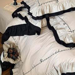 Vintage Embroidered Autumn/Winter Lace Cotton Duvet Cover