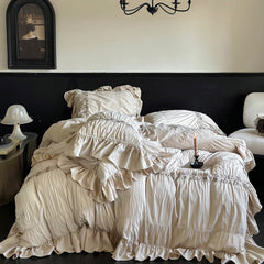 Country Farmhouse Style Ruffle Bedding Set