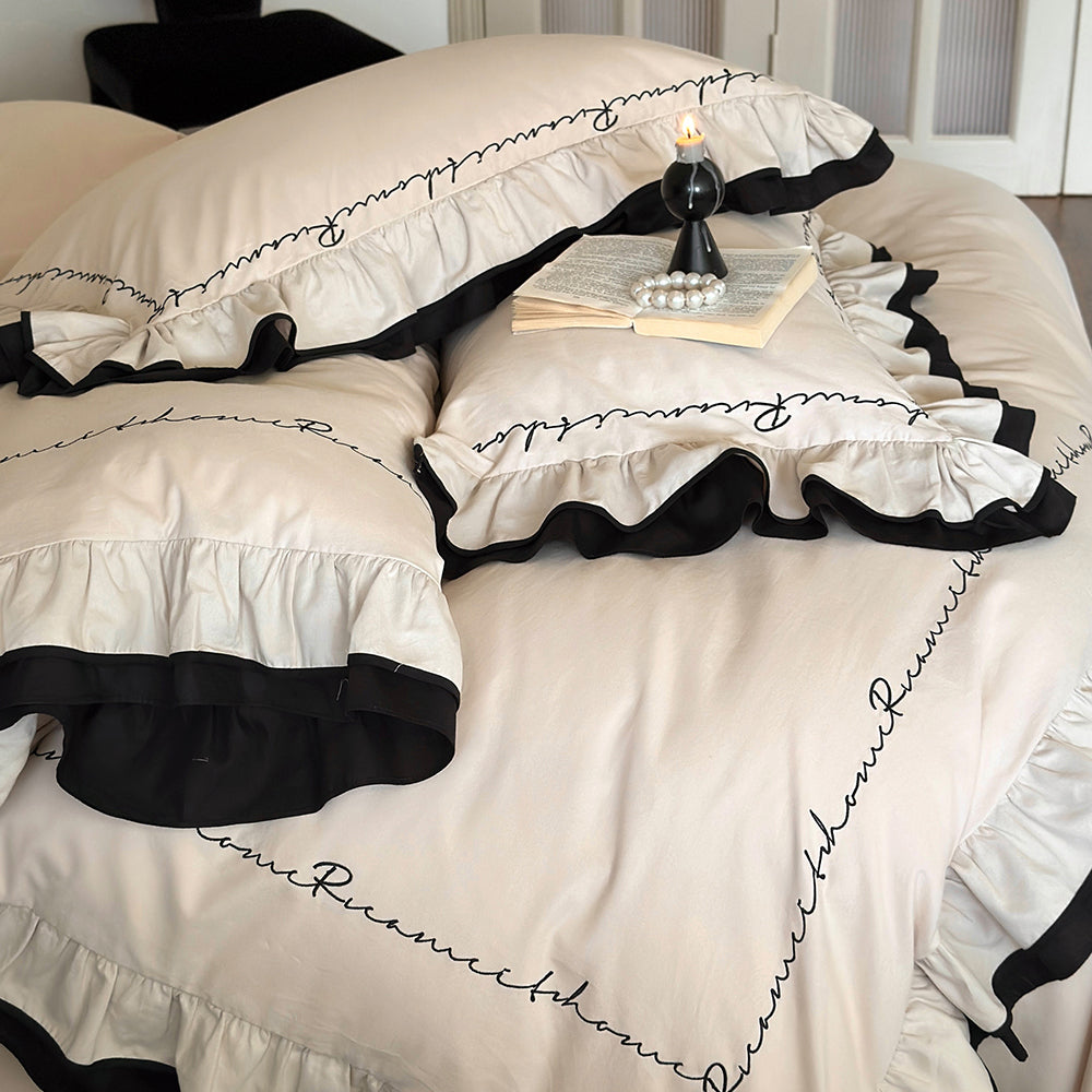 Vintage Embroidered Autumn/Winter Lace Cotton Duvet Cover