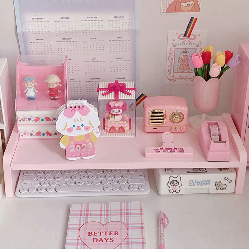 Pastel Color Wooden Shelf Rack-Pink-Yellow-Purple-White – Redcit