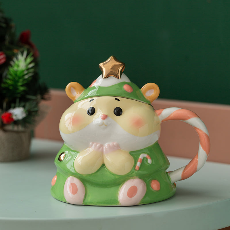Christmas Hamster Ceramic Mug
