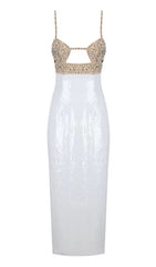 HAND BEADED SEQUIN GOWN